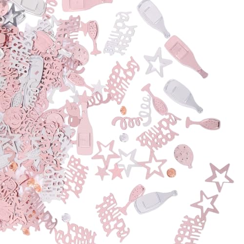 300 Stück Alles Gute zum Geburtstag Konfetti - Rose Gold Geburtstagstorte Konfetti Dekorationen für Geburtstagsfeier, Babyparty von iewrtcin