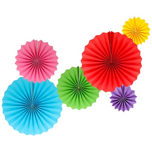 6 Stück Hängend Papier Fächer Dekoration, Gefalteten Tissue-Papierfächer für Geburtstagsfeier, Hochzeit, Festival, Babyparty, Karneval Papier Girlande Dekoration 6 Stück Hängend Papier Fächer Dekoration, Gefalteten Tissue-Papierfächer für Geburtstagsfeier, Hochzeit, Festival, Babyparty, Karneval Papier Girlande Dekoration von iewrtcin
