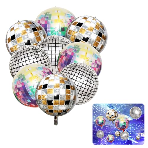 9 Stück Discokugel Luftballon - 22 Zoll 4D Discokugel Deko, Bunte Disco-Folienballons,Mehrfarbige Ballons Geburtstag für 70 80 90er Jahre Disco Deko Party Geburtstag Party Abschlussfeier Dekoration 9 Stück Discokugel Luftballon - 22 Zoll 4D Discokugel Deko, Bunte Disco-Folienballons,Mehrfarbige Ballons Geburtstag für 70 80 90er Jahre Disco Deko Party Geburtstag Party Abschlussfeier Dekoration von iewrtcin