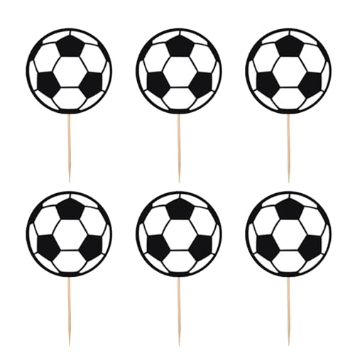 iewrtcin 6 Stück Fußball-Kuchenaufsatz, Fußball-Cupcake-Aufsatz, Dekorationen, Kuchen-Einsatzkarten für Jungen, Geburtstagsparty-Dekoration iewrtcin 6 Stück Fußball-Kuchenaufsatz, Fußball-Cupcake-Aufsatz, Dekorationen, Kuchen-Einsatzkarten für Jungen, Geburtstagsparty-Dekoration von iewrtcin