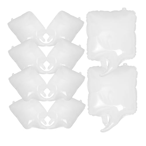 10Stücke Wiederverwendbare Weiße Folienballons Quadratische Aluminiumballons zum Selbermachen für Geburtstags und Partydekorationen Kreative Leere von ifundom