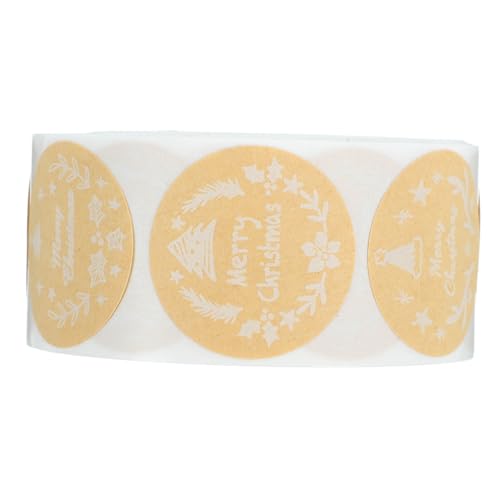1Rolle Weihnachtsaufkleber Deko Sticker für Grußkarten und Verpackungen Festliche Deko für Weihnachten Selbstklebende Etiketten zur Verschönerung von ifundom