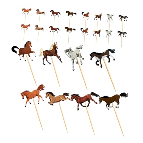 24Stücke Pferde Förmige Kuchendekorationen Tiermotiv Cupcake Topper für Geburtstagsfeiern für Kindergeburtstage und Themenpartys Benutzerfreundlich und Sofort 24Stücke Pferde Förmige Kuchendekorationen Tiermotiv Cupcake Topper für Geburtstagsfeiern für Kindergeburtstage und Themenpartys Benutzerfreundlich und Sofort von ifundom