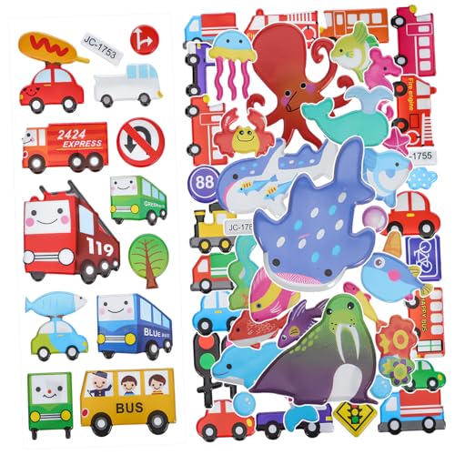 3Blätter Cartoon Aufkleber Tier und Fahrzeugaufkleber für Dekorative Sticker für Kühlschränke Wasserflaschen und Kreative Bastelprojekte 3Blätter Cartoon Aufkleber Tier und Fahrzeugaufkleber für Dekorative Sticker für Kühlschränke Wasserflaschen und Kreative Bastelprojekte von ifundom