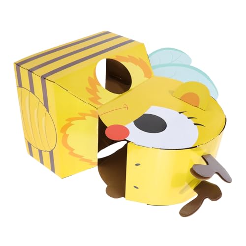 ifundom 1 Satz Flugzeugspielzeug Aus Pappschachtel Klein Kind Junge Roboter Schwimmbad Bausätze Zappeln Tragbares Papptier DIY Tragbares Tier Tierspielzeug Aus Pappe Papier Yellow von ifundom