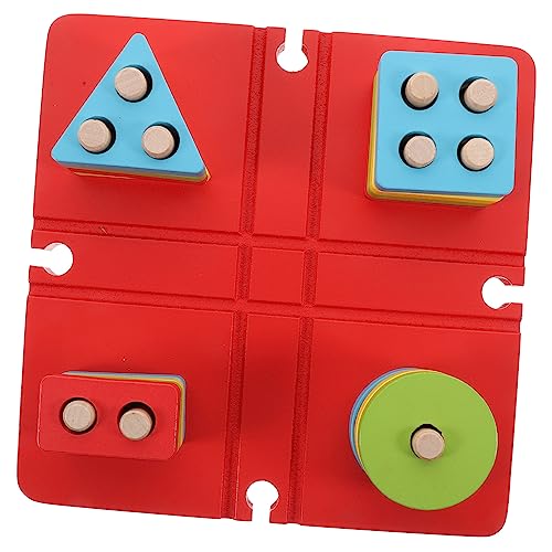 ifundom 1 Satz Geometrisches Holzspielzeug für Kleinkinder Formen Sortierbox für Interaktives Lernen Motorikspielzeug Farben und Formenerkennung für Zuhause und Kindergarten von ifundom