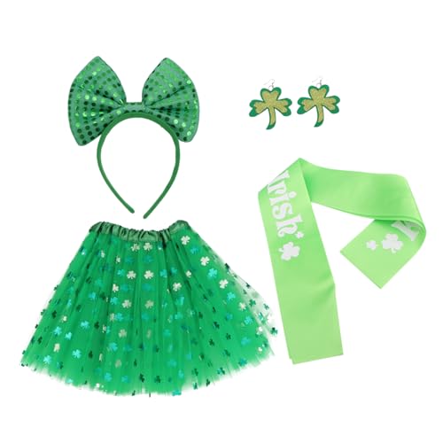 ifundom 1 Satz Irisches vierteiliges Set Festival Festtagsartikel grünes Tutu st patricks day haarschmuck celebrations kopfschmuck von saint patrick Saint Patricks Ohrringe Stoff ifundom 1 Satz Irisches vierteiliges Set Festival Festtagsartikel grünes Tutu st patricks day haarschmuck celebrations kopfschmuck von saint patrick Saint Patricks Ohrringe Stoff von ifundom