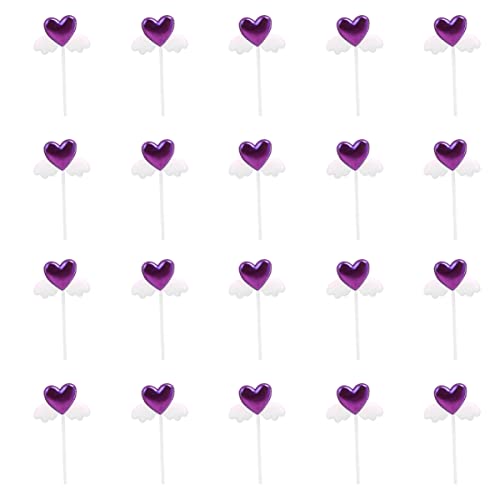 ifundom Herzflügel-kuchenornament – picks 20er-pack Für Geburtstagskuchen Sichere Essbare Dekorationen ifundom Herzflügel-kuchenornament – picks 20er-pack Für Geburtstagskuchen Sichere Essbare Dekorationen von ifundom
