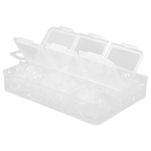 ifundom 1 Schachtel Silikon Ohrstecker Verschlüsse Sicherer Halt Komfortabel für DIY Ohrschmuck Reparatur und Ersatz Ohrstecker Stopper für Damen und Herren von ifundom