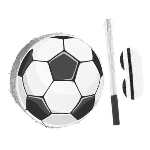 ifundom 1 Set Fußball Piñata Fußball Piñata Mit Stock Und Augenbinde Als Dekoration Für Kindergeburtstage – Fußball Partyzubehör Für Sportveranstaltungen Mit Jungenthema ifundom 1 Set Fußball Piñata Fußball Piñata Mit Stock Und Augenbinde Als Dekoration Für Kindergeburtstage – Fußball Partyzubehör Für Sportveranstaltungen Mit Jungenthema von ifundom