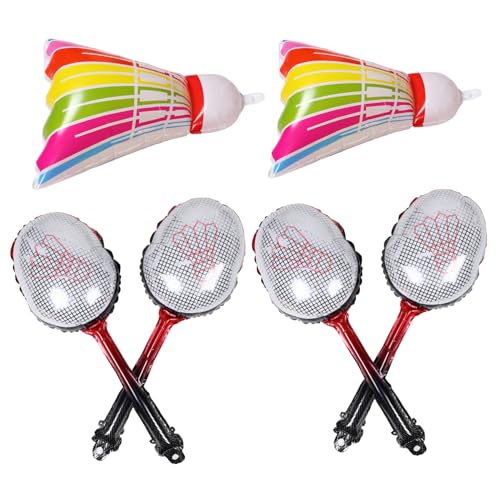 ifundom 1 Set Stilvolle Badmintonballons Für Partydekorationen Aufblasbare Badminton Leichte Aluminiumfolie Luftballons Sport Thematische Ereignisse Badminton Badminton von ifundom
