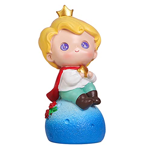 ifundom Prinzen Dekoration Und Prinzen-Statue Cartoon-Figuren Verzierung Geburtstag Priness Prinz Dessert Auto-Figur Ornament Party Skulptur Topper Kuchen Harz von ifundom