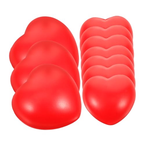 ifundom 10 Stück PU Rote Herzform Stressbälle Kreative Entspannungsspielzeuge für Schulausflüge und ifundom 10 Stück PU Rote Herzform Stressbälle Kreative Entspannungsspielzeuge für Schulausflüge und von ifundom