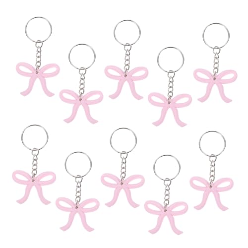 ifundom 10 Stück Teiliges Bowknot Schlüsselanhänger aus Strapazierfähigem für Babypartys Junggesellinnenabschiede und Geburtstagsdekoration Stilvolle und Praktische Schlüsselringe mit von ifundom