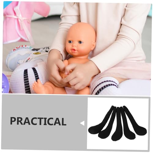 ifundom 10 Stück Teiliges Schwarze Plüsch puppenbeine für DIY Babypuppen Kleidung Lange Weiche Stoffbeine Puppenzubehör für Individuelle Plüschpuppen für Bastelprojekte und Puppenkleidung von ifundom