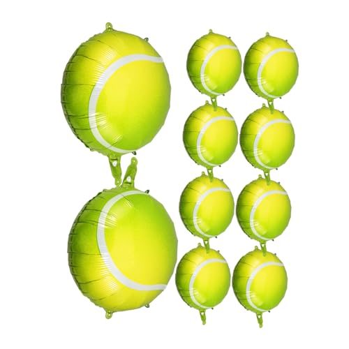 ifundom 10 Stück Tennisballon Klein Partyzubehör Zum Thema Tennis Sportballons Transparent Sportballonbogen Luftballons Für Sportpartys Tennis-partyzubehör Tennisparty Green Aluminiumfolie von ifundom