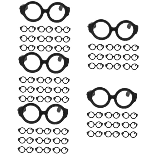 ifundom 100 STK Puppenbrille Brillen Gläser Eine Sonnenbrille Schmücken Entzückende Mini-Brille Brille Zum Anziehen Der Puppe Dekorative Glasdekore Puppe Mini-Brille Metall Plastik Zubehör von ifundom