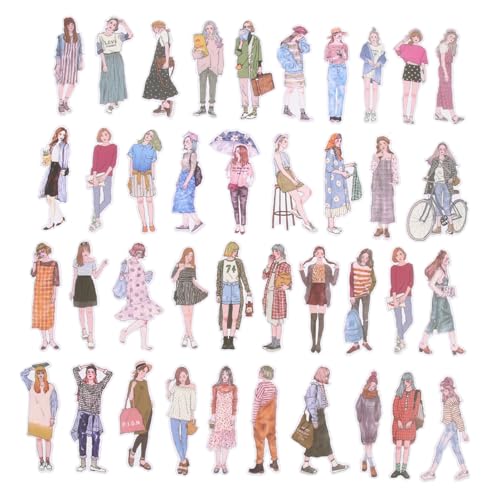 ifundom 100 Sheets Pocket Sticker Teen Girl Foto Album Scrapbook Girly Nagelaufkleber Laptop Aufkleber Computer Retro Decor Aufkleber Aufkleber Buch Papier Papier von ifundom