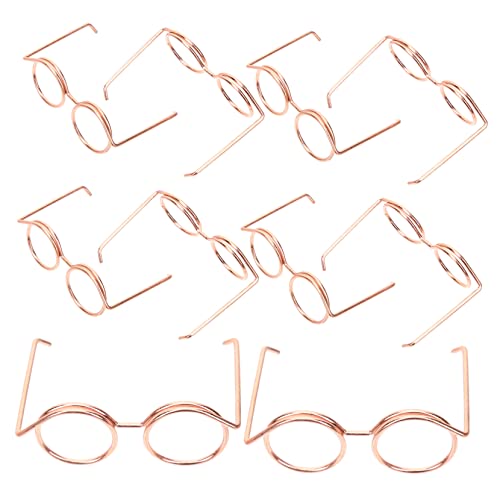 ifundom Winzige Puppen-ankleidebrille 10 Stück Mit Metallrahmen Brillen Zum Anziehen Der Puppen von ifundom