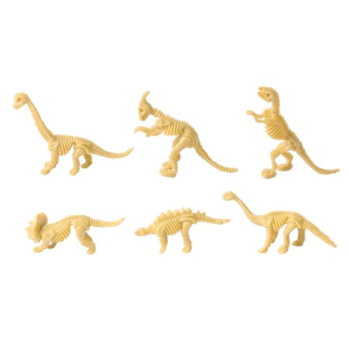 ifundom 12 Sätze Dinosaurier Fossiles Skelett Modell Mini-Dinosaurier-holzfigur Fossile Skelettfiguren Von Dinosauriern 3D Dinosaurier-Skelett Holzfigur Spielzeug Kind Dreidimensional von ifundom