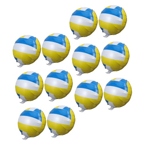 ifundom 12 Stück Aluminiumfolienvolleyballballon Volleyball-partydekorationen Luftballons Aus Aluminiumfolie Folienballons Für Partys Dekorationen Für Sportbankette Sportballons von ifundom