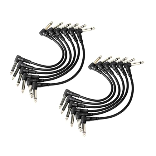ifundom 12 Stück Effektkabel Patch Bahnhof Kabelclip Gitarrenkabel Lautsprecherkabel Leitung Netzwerkkabel Anschlüsse Aufzeichnen Löten Kabelverbinder Bausatz Lötfluss Black Pvc von ifundom