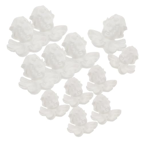 ifundom 12 Stück Teiliges Kleine Plastik Engelskopf Figuren Shower Deko Stabile Miniatur Party Accessoires für Tischdekoration und Shower Spielpreise von ifundom