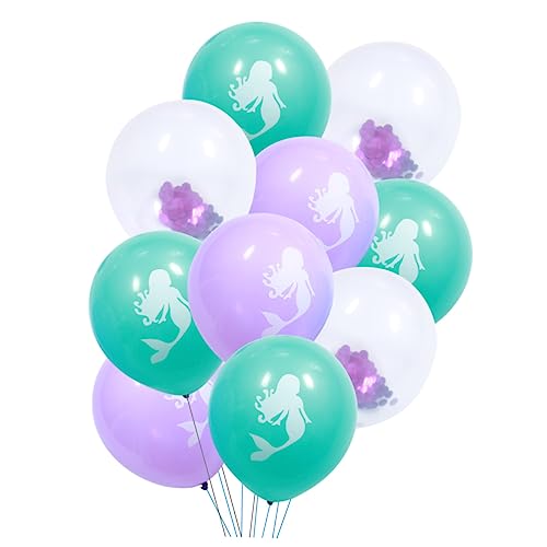 ifundom 15 Stk Partydekoration Partyballons Meerjungfrau Ballons Partyschmuck Konfetti Pailletten von ifundom
