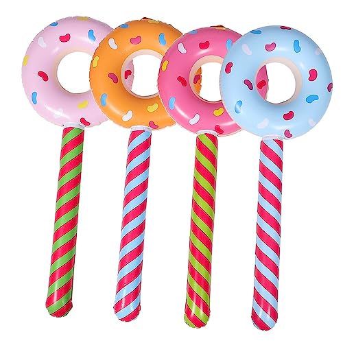 ifundom 16 Stk Aufblasbarer Donut-stick Donut-dekorationen Lutscher-donut in Die Luft Jagen Leuchtende Schienenfahrzeuge Ballon Requisiten Schwimmbad Krapfen Pvc Kind Geschenktasche Kuchen von ifundom