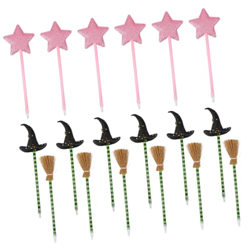 ifundom 18 . Teiliges Faschingsstift mit Hexenhut Besen Stern Motiven Bunte Kugelschreiber für Valentinstag Halloween Partygeschenke Schreibwaren für Schule und Geburtstagsfeiern ifundom 18 . Teiliges Faschingsstift mit Hexenhut Besen Stern Motiven Bunte Kugelschreiber für Valentinstag Halloween Partygeschenke Schreibwaren für Schule und Geburtstagsfeiern von ifundom