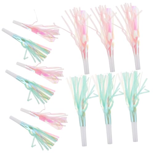 ifundom 18 Stück Teiliges Party-bläser Metallic-quasten Bunte Fransen-blowouts Laute Geräuschemacher für Silvester Geburtstagsfeiern Abschlussfeste Farbenfrohe Party-accessoires für von ifundom