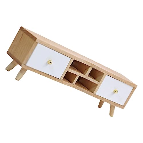 ifundom 1Stk Möbelminiaturen Ornament Kommode aus Holz Mini-Möbelmodell Modelle minikühlschrank Mini-Schubladenmodell Mini-TV-Schrank basteln Massivholz Holzschrank von ifundom