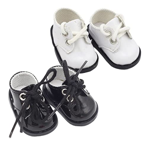 ifundom 2 Paare Puppen -Turnschuhe Puppen Kleidung Puppen Klamotten Puppenwerkzeug Puppe dekorative Schuhe Lebewesen Zubehör zur Herstellung von Puppenspielzeug Miniatur-Schuhmodelle Leder von ifundom