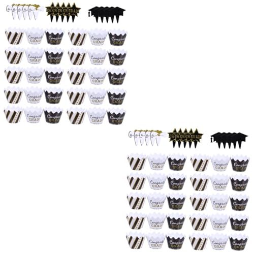 ifundom 2 Sätze Abschlusstorte Umgeben Abschlussfeier Liner Kuchendekoration Für Absolventen Cupcake Picks Für Absolventenfeier Abschluss-kuchenaufsatz Kuchen Picks Felgen 24 Stück * 2 ifundom 2 Sätze Abschlusstorte Umgeben Abschlussfeier Liner Kuchendekoration Für Absolventen Cupcake Picks Für Absolventenfeier Abschluss-kuchenaufsatz Kuchen Picks Felgen 24 Stück * 2 von ifundom