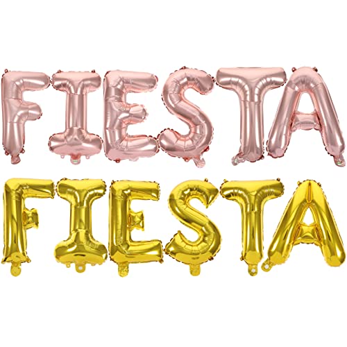 ifundom 2 Sätze Karneval Ballon Mexikanischer Cinco De Mayo-ballon Taco-party-dekor Fiesta-ballongirlande Gastgeschenke Mit Fiesta-motiven Aluminiumfolie Buchstabe Alphabet Kind von ifundom