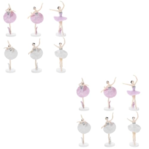 ifundom 2 Sets Ballett-geburtstagskuchen-topper Entzückende Kuchendekorationen Für Jungen Und Mädchen Tutu Für Geburtstagsparty 6 Stück X 2 von ifundom