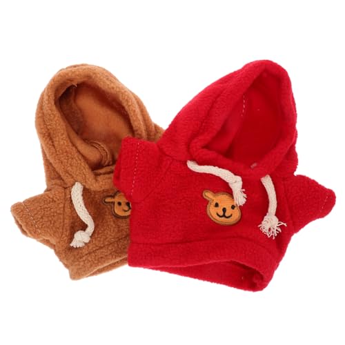 ifundom 2 Stück Hoodie Kleidung für Plüschbären Süßes Outfit für Stofftier Hoodie und Kleidungszubehör für Kleine Puppen ifundom 2 Stück Hoodie Kleidung für Plüschbären Süßes Outfit für Stofftier Hoodie und Kleidungszubehör für Kleine Puppen von ifundom