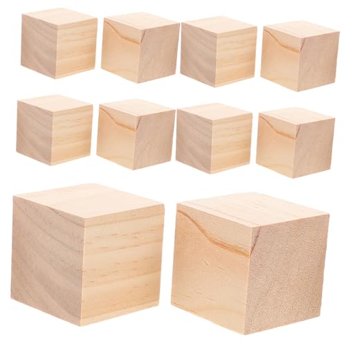 ifundom 20 Stück DIY Holzblöcke Unbehandelte Holzwürfel für Malen und Basteln für Kreative Projekte und Familienaktivitäten von ifundom