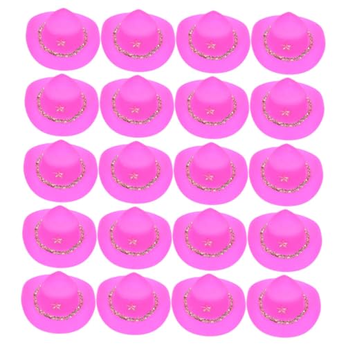 ifundom 20 Stück Mini-Cowboyhut doll Accessories Trucker-Hut Hüte Mütze Zubehör für Babypuppen Kleinkindspielzeug Miniatur Puppenhüte selber Machen austauschbare Puppenhüte Plastik von ifundom