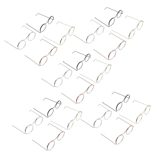 ifundom 20 Stück Miniatur Brillen für Puppen Metallrahmen Leichtes Realistisch Dekoratives Zubehör Gold Silber Roségold Schwarz für DIY Bastelprojekte und Puppenhaus ifundom 20 Stück Miniatur Brillen für Puppen Metallrahmen Leichtes Realistisch Dekoratives Zubehör Gold Silber Roségold Schwarz für DIY Bastelprojekte und Puppenhaus von ifundom