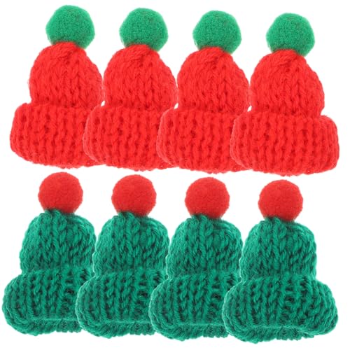 ifundom 20 Stück Teiliges Strick Weihnachtsmützen DIY Bastelset für Weihnachtsdekoration Kleine Mützen mit und Grünem Bommel für Weinflaschen Christbaumschmuck und Winterliche ifundom 20 Stück Teiliges Strick Weihnachtsmützen DIY Bastelset für Weihnachtsdekoration Kleine Mützen mit und Grünem Bommel für Weinflaschen Christbaumschmuck und Winterliche von ifundom