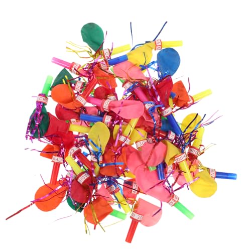 ifundom 200 Stk Partypfeifen Pfeift Luftballons Krachmacher Ballon Kind Musik Spielzeug von ifundom