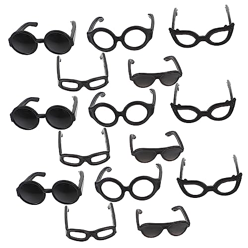 ifundom 20St Schwarze Mini-Sonnenbrille Puppe verkleiden Sich Brillen Haustier-Kaninchen-Brille Gläser Spielzeuge Puppenbrillen Puppe Brille Spielzeug Baby Zubehör Brillenset Plastik von ifundom