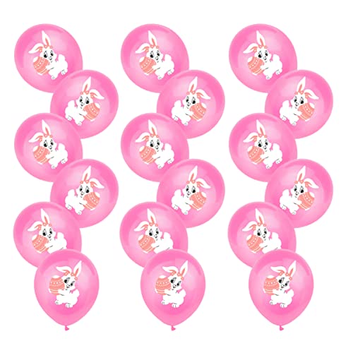 ifundom 20st Kaninchen-latexballon Konfetti Aufblasgerät Blase Neon Luftballons Für Die Osterparty Hasenballons Osterhasen-luftballons Ballons Dekorieren Emulsion Rosa von ifundom