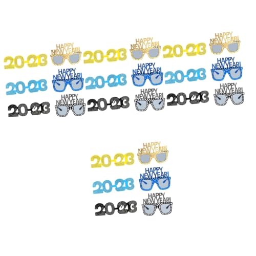 ifundom 24 Stk 2023 Brille Partybrille Kreative Brillen Neujahrsparty-brille Brille Für Das Neue Jahr Frohes Neues Jahr Brille Party-brillengestelle Schokoriegel Cosplay Zubehör von ifundom