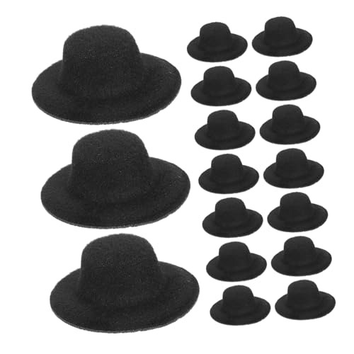 ifundom 24 Stück Mini Hüte Mini Teeparty Hüte Miniatur Zylinderhüte Zum Basteln Winziger Puppenhut Kleiner Stoffornamenthut Filz Zylinderhüte Zylinder von ifundom
