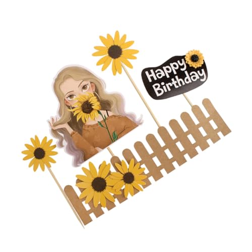 ifundom Sonnenblumen-kuchenaufsatz 25-teiliges Set Ohne Funktionen für Party-desserts Kuchendekoration ifundom Sonnenblumen-kuchenaufsatz 25-teiliges Set Ohne Funktionen für Party-desserts Kuchendekoration von ifundom