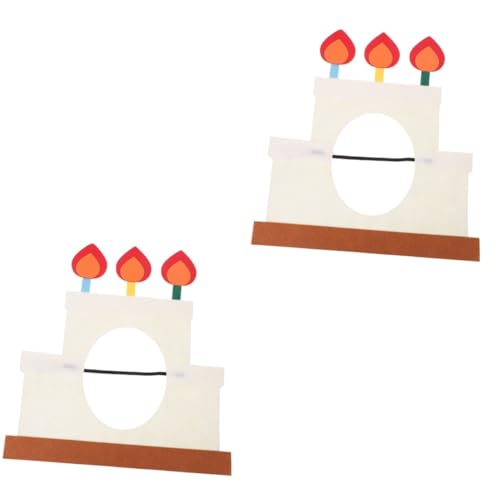 ifundom 2st Geburtstagshut Foto-requisiten Für Geburtstagsfeiern Kuchen Hut Geburtstagskuchenhut Mit Kerzen Geburtstagsparty-hüte Matthew Grey Gubler Geschenke Stk Weiß Hündchen Kind von ifundom