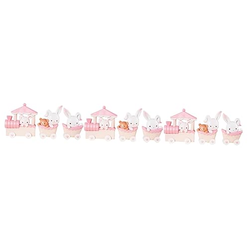 ifundom 3 Sätze Kuchendekoration Miniaturtiere Figur Kuchendeckel Raupe Kostüm Hase Plüsch Mini -hasen Wohndekoration Party Cake Decor Kuchenverzierung Kuchen Rosa Harz 3 Stücke * 3 von ifundom