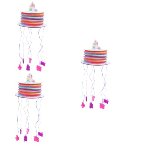 3 Stück Schnur Kleine Kuchen-Piñatas Spielzeug Frühlingsfest Pinata Halloween-Piñata groß Laterne Geburtstagsfeier Piñata dekorative Requisiten für Partys Mini schmücken Kordelzug von ifundom